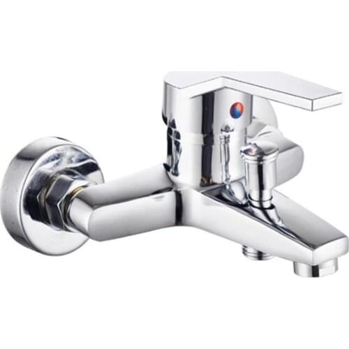 Stainless Steel Wall Mounted Bathtub Faucet Shower Bathroom Mixer Tap Faucet Hot and Cold Water Mixing Faucet Installed Hardware