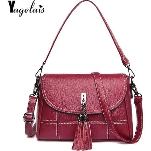 Vintage Fashion Tassel Shoulder Bags For Women 2019 Small Handbag Mini Messenger Bag Womens Flap Bag Leather Handbag Female