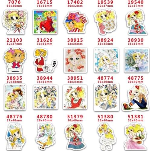 DIY Craft Supplies cartoon character printed flat back planar resins 30 pieces PR7076