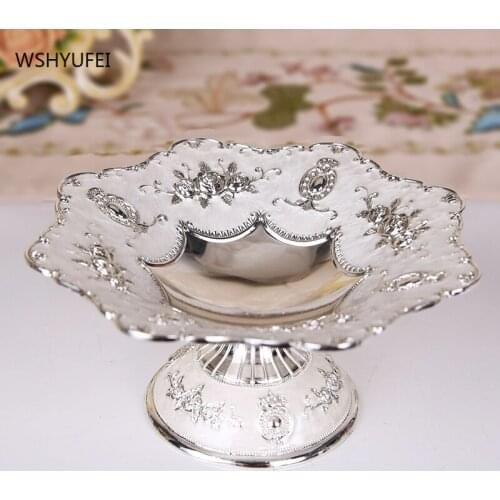 European-style exquisite fruit plate alloy Russian home accessories decoration gifts hotel KTV supplies decoration fruit plate