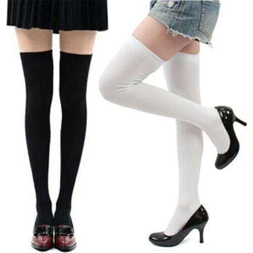 High Quality 2019 Autumn Women Girl Stocking Cable Knit Extra Long Boot Stocking Over Knee Thigh High School