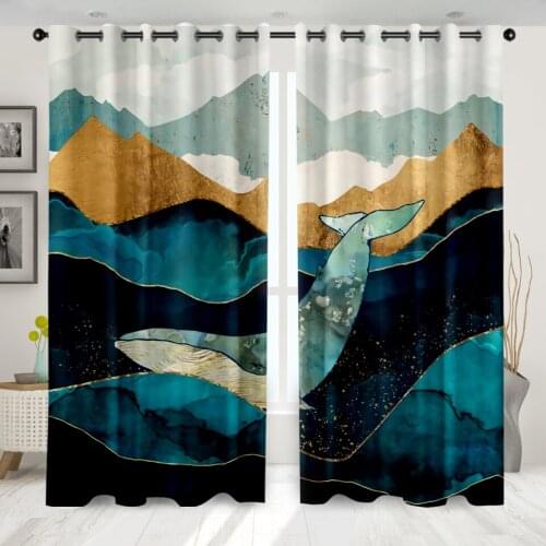 3D Window Curtains Bohemian Print for Living Room Feather Bedding Room Mandala Home Decor Tapestry Wall Carpet Drapes Cotinas