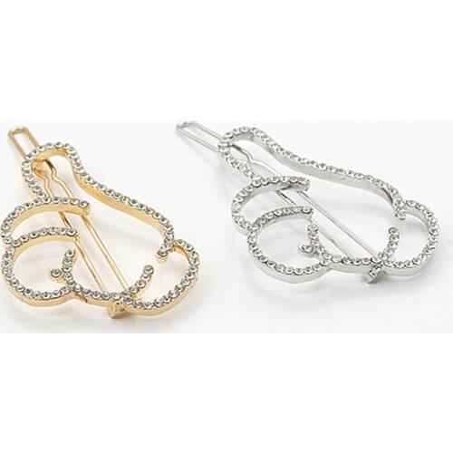 Golden Silver Alloy Hand Thumb Hair Clips & Pins Rhinestone Headwear Hair Accessories for Women