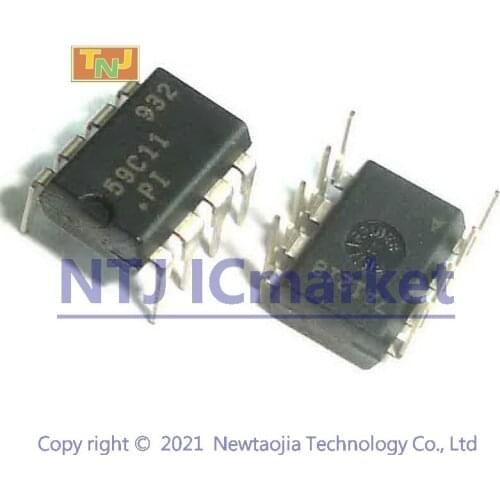 1 PCS AT59C11-10PI DIP-8 AT59C11 59C11 4-Wire Serial EEPROMs IC CHIP