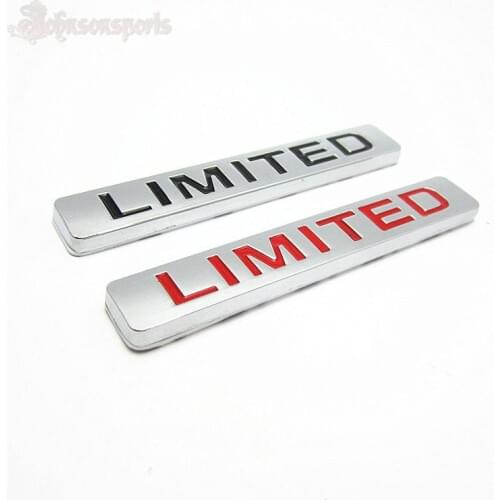 1 Pcs Red/Black Metal LIMITED Emblem Badge Car Body Side Wing Tailgate Car Stickers Supercharged Car Styling