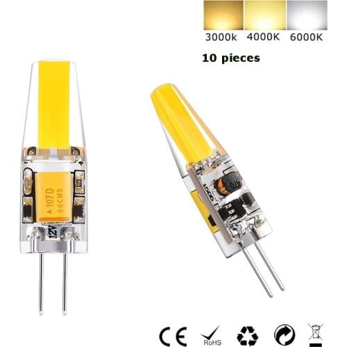 10pcs G4 LED Bulb 12V COB AC DC 2W LED G4 Lamp Lampe Luz Bombillas 1505 COB 3000K 4000K Replace 30W Halogen Spotlight Chandelier