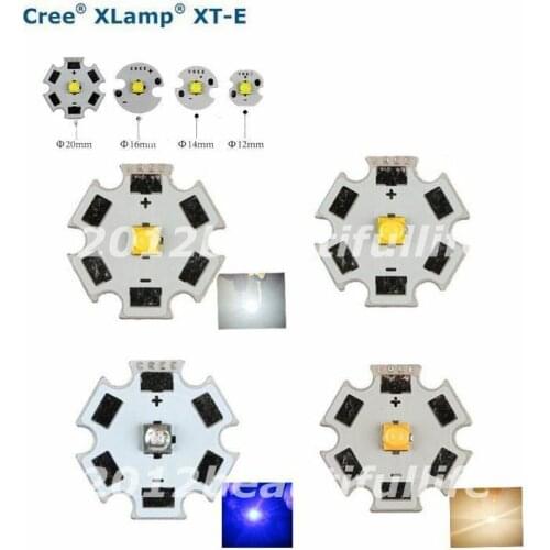 10X Cree XTE XT-E 1W-5W CW/WW/NW /Royal Blue High Power Led on PCB Star