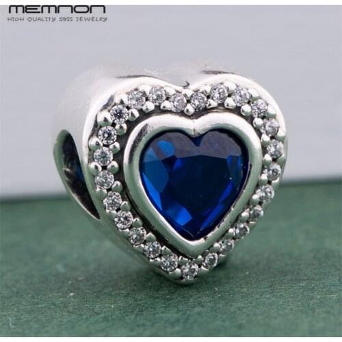 2018 Winter collection Sparkling Love beads 925 sterling silver heart bead fit charms Bracelet DIY Christmas gift Memnon Jewelry