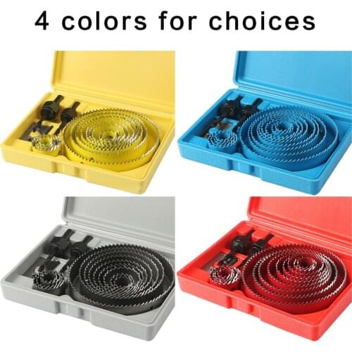 5-13 pcs Hole Saw Cutting Set Hole opener Kit Drilling Tool Wood Metal Cutter 19-127mm Mandrels Saws Core Drill Bits Woodworking