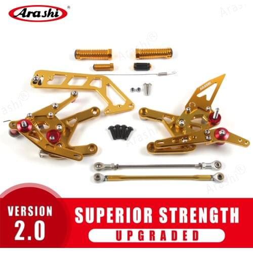 Arashi Adjustable Footrest MT10 2016 2017 2018 2019 CNC Rear Sets Rearset Footrest Foot Rest For YAMAHA MT 10 FZ10 FZ 10
