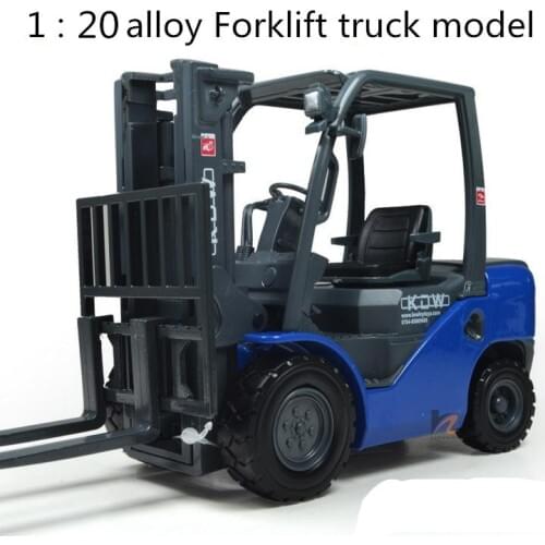 Free shipping! 1 : 20 alloy slide toy models construction vehicles, Forklift truck model, Baby educational toys