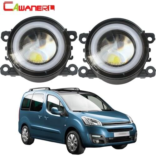Cawanerl For Citroen Berlingo B9 2012-2015 Car 30W 3000LM COB LED Fog Lamp Angel Eye Daytime Running Light DRL H11 12V 2 Pieces