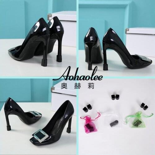 Aohaolee 60 Pairs/Lot Latin Stiletto High Heel Covers Heel Stoppers Antislip Silicone High Heel Protectors for Wedding Party