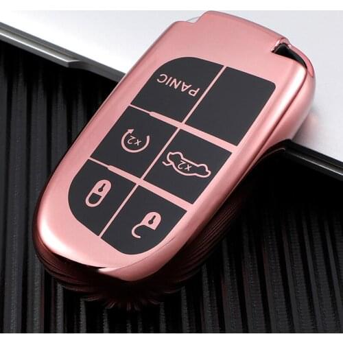 Carrying TPU Car Smart Key Case Cover For Dodge Ram 1500 Journey Charger Dart Challenger Durango For Fiat Jeep Key Shell