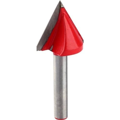 1PCS 6mm V Bit,CNC solid carbide end mill,tungsten steel woodworking milling cutter,3D wood router bit,60degrees