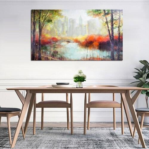 Peel & Stick Pictures Modern Abstract Painting f/TV Background Wall Ornament