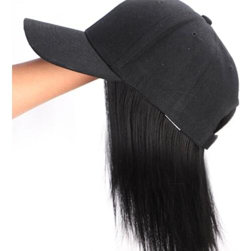 ONYX Short 8" POP Baseball Cap Hair Wig Synthetic BoB Wig Hair Extension Adjustable Cap Wig Hair for Women Outdoor Shopping