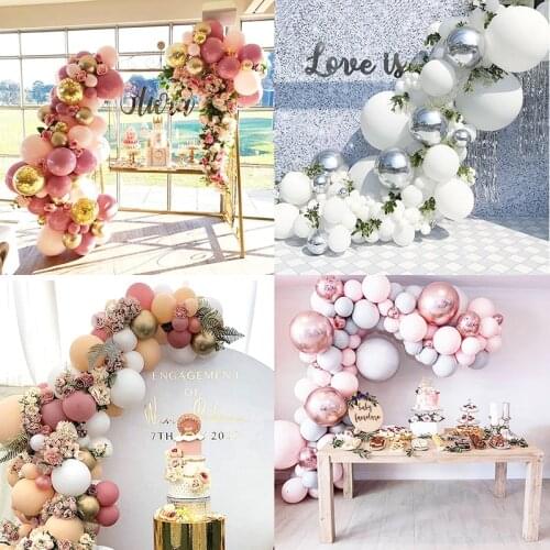 Macaron Balloons Garland Arch Rose Gold Confetti Ballon Wedding Birthday Baloon Birthday Party Decoration Kids Baby Shower