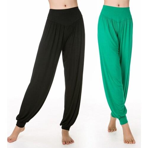 Yoga Wear Sweatpants New Modal Bloomers Yoga Pants Women Bloomers Dance Yoga TaiChi Length Pants Push-ups Plus Size Sportswear