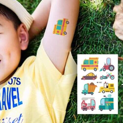 Fake Tattoos Transportation Car Airplane Temporary Tattoo Sticker Body Art Children Gift 30pcs