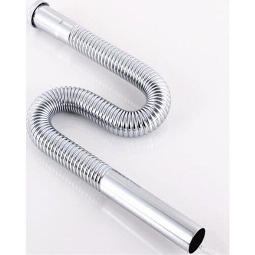 Full Copper Thickened Basin Drain Pipe 32 Standard Drain Pipe S Bend Deodorant Lengthened Corrugation Can Be Bent At Will