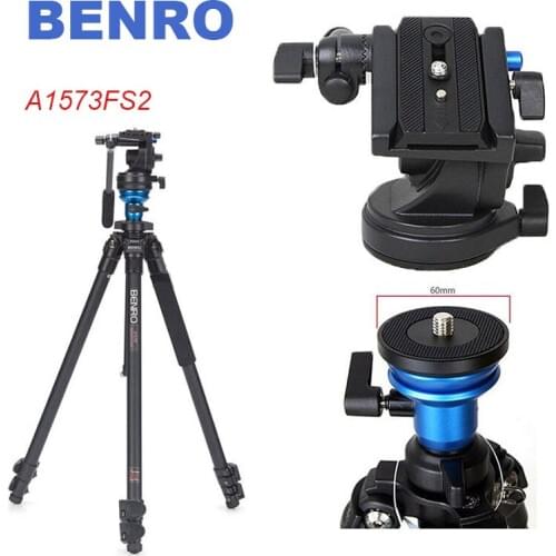 BENRO A1573FS2 Professional Video Camera Tripod S2 Photo/Video Head Aluminum Tripod for Photography/DSLR Camera Stand