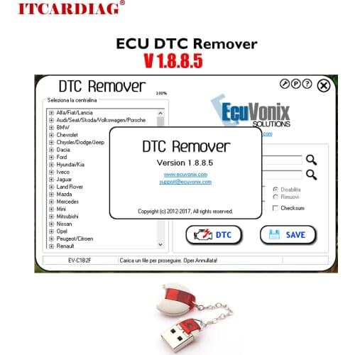 ECU DTC Remover 1.8.8.2 DTCRemover Remove or Disable DTCs in Different ECUs For Alfa Audi BMW Chevrolet Chrysler Ford LandRover