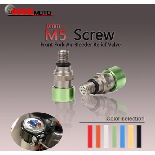 Universal M5 Screw Front Fork Air Bleeder Relief Valve For CR CRF YZ YZF WRF KX KXF RMZ 85 125 250 450 MX Motocross Enduro