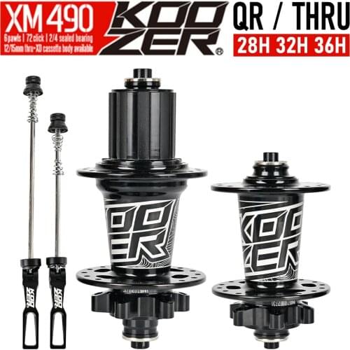 Bicycle Hub Koozer 4 NBK Bearing Mountain Bike Front Rear QR Thru 28/32/36 Holes Disc Brake Sealed bearing 8 9 10 11 12Speed