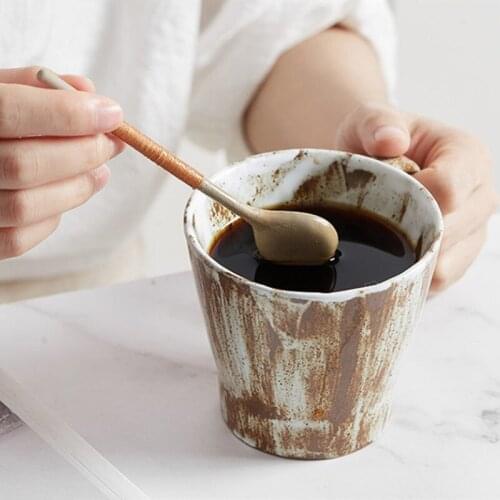 High Quality Water Mug Home Decor Vintage Coarse Pottery Coffee Mug Exquisite Handmade Office Mug