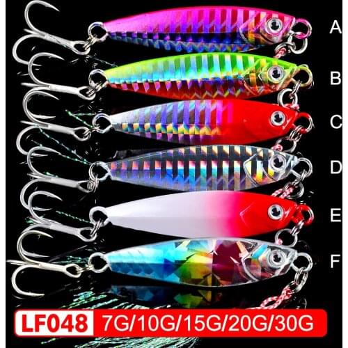 Metal Jig 7g 10g 15g 20g 30g Sea Bass Fishing bait Lead Fishing Lure Fish Tackle Metal Jigging Spoon Hard Lead Fish Lure 1PC