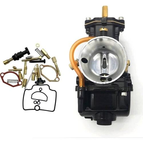 28mm Flat Slide Carburetor with Repair Kit for PWK Carburetor Scooter 2 Stroke Cycle 80cc 100cc 125cc 250cc 350cc