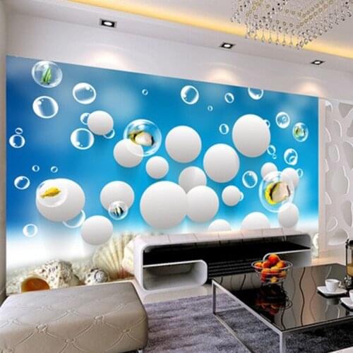 Beibehang Custom Wallpaper 3d Modern Abstract Circles Mural Childrens room Bedroom Living Room papel de parede wallpaper mural