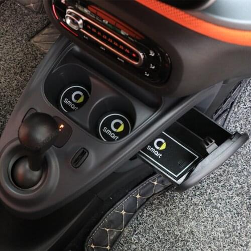 6pcs For smart fortwo 453 car interior door mats luminous door gap pad water coaster silicone pad car anti-dirty pad 453 forfour