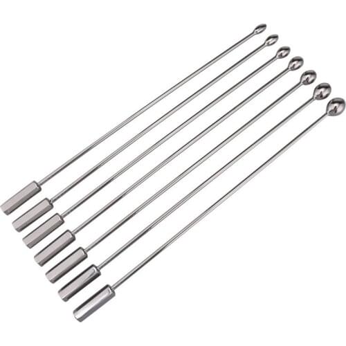 7pcs/Set 304 Stainless Steel Penis Plug,Urethral Dilator,Male Masturbation Rod,Metal Urethral Sound Catheter,Sex Toy For Man