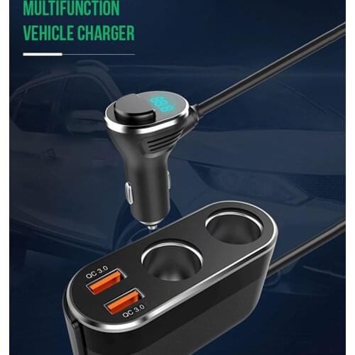 URVNS 132W Dual QC3.0 Car charger for iPhone Samsung Xiaomi Phone,Car Cigarette Lighter Socket for Driving Recorder/Camera/GPS