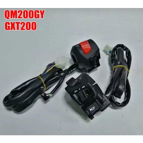 Free shipping moto accessory QM200GY left and right handle switch Suitable for Suzuki GXT200 horn switch Electric start switch