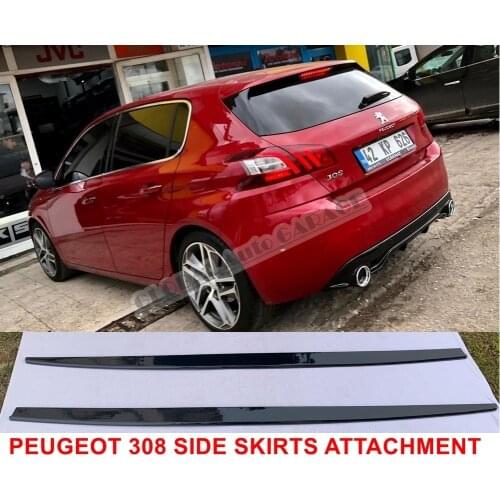 For Peugeot 308 Side Skirts Attachment Sill Trim Car Styling Auto Accessory Universal Spoiler Mud Flaps Spilitter Ornament Sport