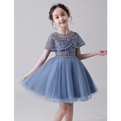 Kids Princess Birthday Party Dress For Girls Clothes Children Flower Girl Wedding Dress Evening Prom Dresses Vestidos 24M-14Y