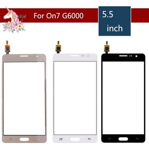 For Samsung Galaxy On5 G5500 G550 5.0" and On7 G6000 SM-G6000 5.5" Touch Screen Digitizer Sensor Outer Glass Lens Panel