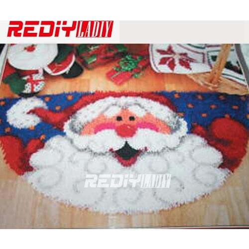 DIY Carpet Rug Santa Clause Latch Hook Rug Kits Crocheting Tapestry Sofa Decor Cushion Set for Embroidery Home Decor Floor Mat
