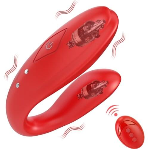 10 Frequency Dual Motor U Shape G Spot Vibrator Silicone Stimulator Wireless Remote Control Clitoris Vibrators Sex Toy For Woman
