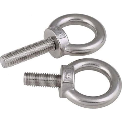 Eye Bolts M3~M24 Lifting Eye Screws Metric 304 A2 Stainless Steel Eyebolt Ring Screws Length 9mm-50mm