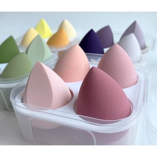 Sponge for Color Makeup with Strong Box Foundation Powder Blush Make Up Accessories Tool Beauty Egg 4pcs/box