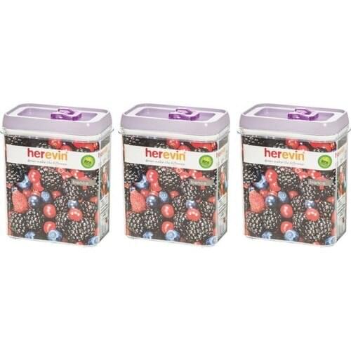 Herevin Triple 1,8 Lt Plastic Storage Container Soft Purple
