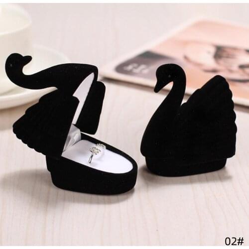 1 Piece 4 Styles Lovely Velvet Wedding Engagement Ring Box For Necklace Earrings Bracelet Box Holder Jewelry Display Gift