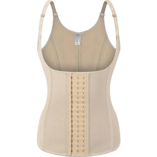 12 steel bone Shapewear Breathable Latex Corset Vest Waist Trainer Body Shaper Slimming Underwear Women Fajas Fajas Reductoras