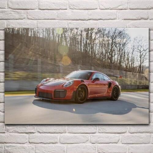 Cool red roadster sport cars supercar vehicles fanart living room home art decoration wood frame fabric poster KP182