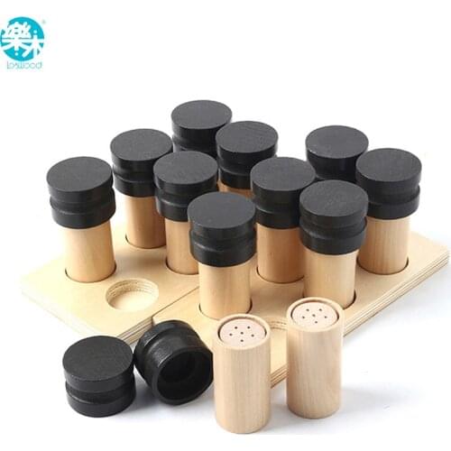 Montessori Educational Wooden Toy Scent Smelling Early Childhood Preschool Training Kids Toys Brinquedos Juguetes