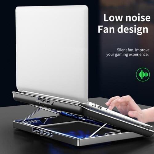Two USB Laptop Cooling Pads Large Size For 12-17 Inch Notebook Silent Gaming Laptop Cooler Wind Speed Adjustable Laptop Stand